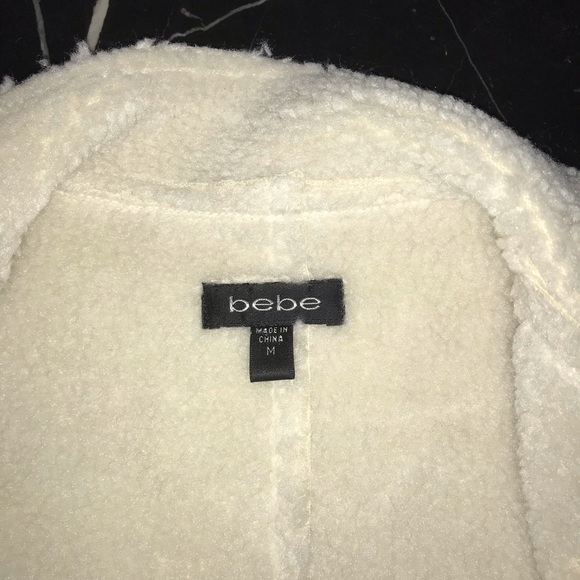 NWOT Bebe Faux Suede and shearling coat - Picture 4 of 4
